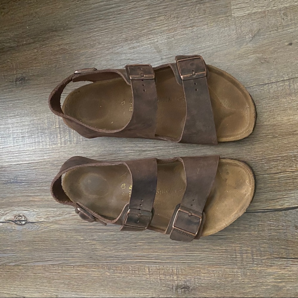 Birkenstock Sandals Milano Leather Slingback Brown